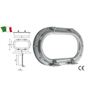 Hublou oval din alama cromata